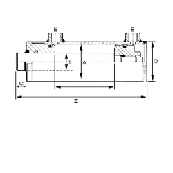 Hydraulik cylinder uden endestykke