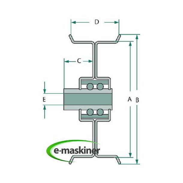 Sp�nderulle/ remstrammer  �82,5 mm