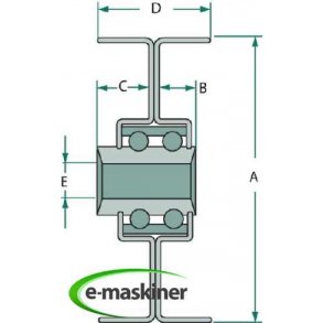 Sp�nderulle/ remstrammer  �17,7 mm