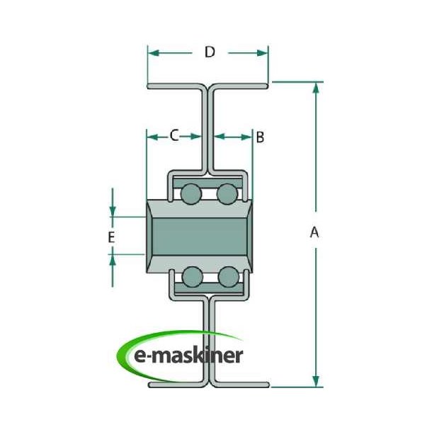 Sp�nderulle/ remstrammer  �82,1 mm
