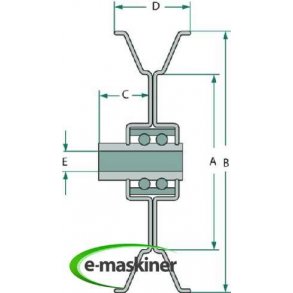 Sp�nderulle/ remstrammer  �44,5 mm