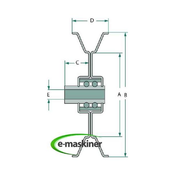 Sp�nderulle/ remstrammer  �69,9 mm