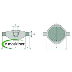 Kardanring til cylinder