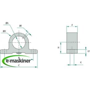 Lejehalvparter (til bolt montering)